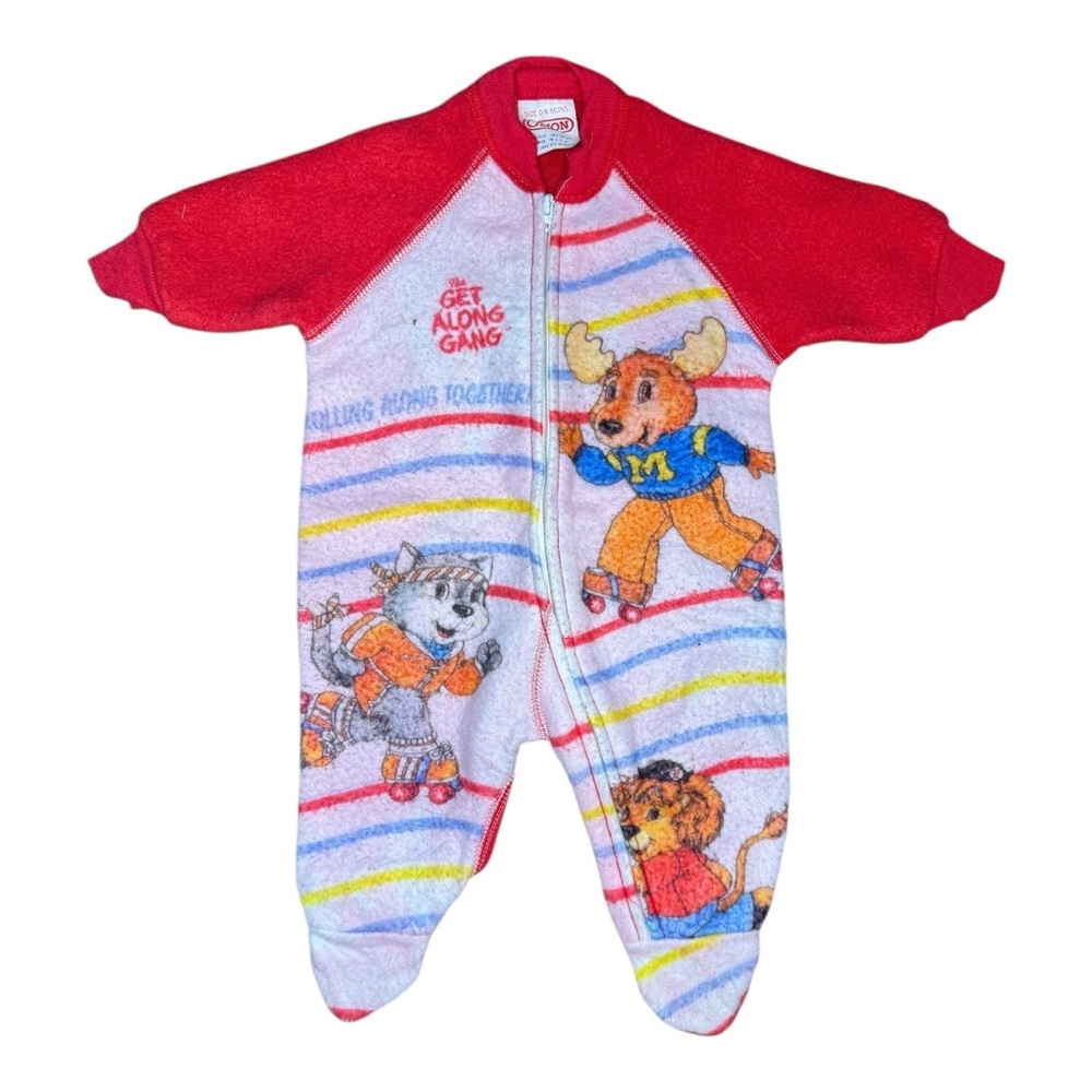 Kids One Piece Pajama - Red and Multicolor